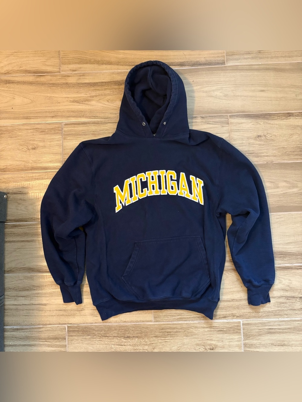 Steve & Barry's Navy Hoodie with Yellow Michigan Arch